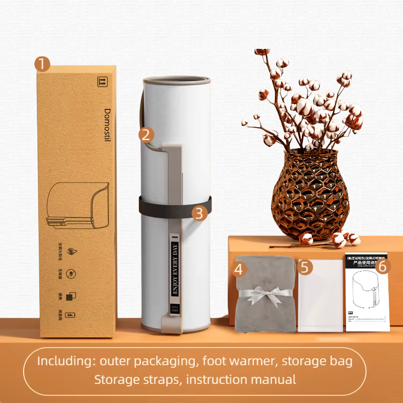 DomoStil™ Electric Feet Heater Digital Display Folding Portable Adjust