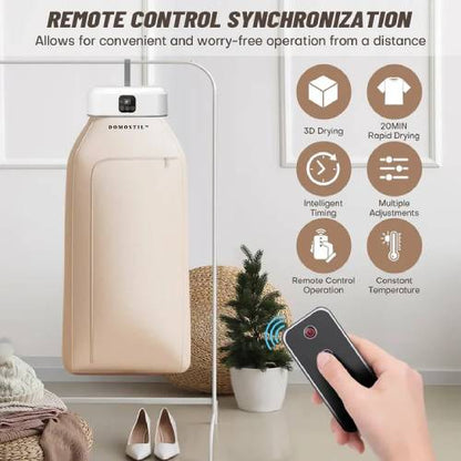 DomoStil™-Compact Foldable Laundry Dryer - Remote Control & Dry Bag