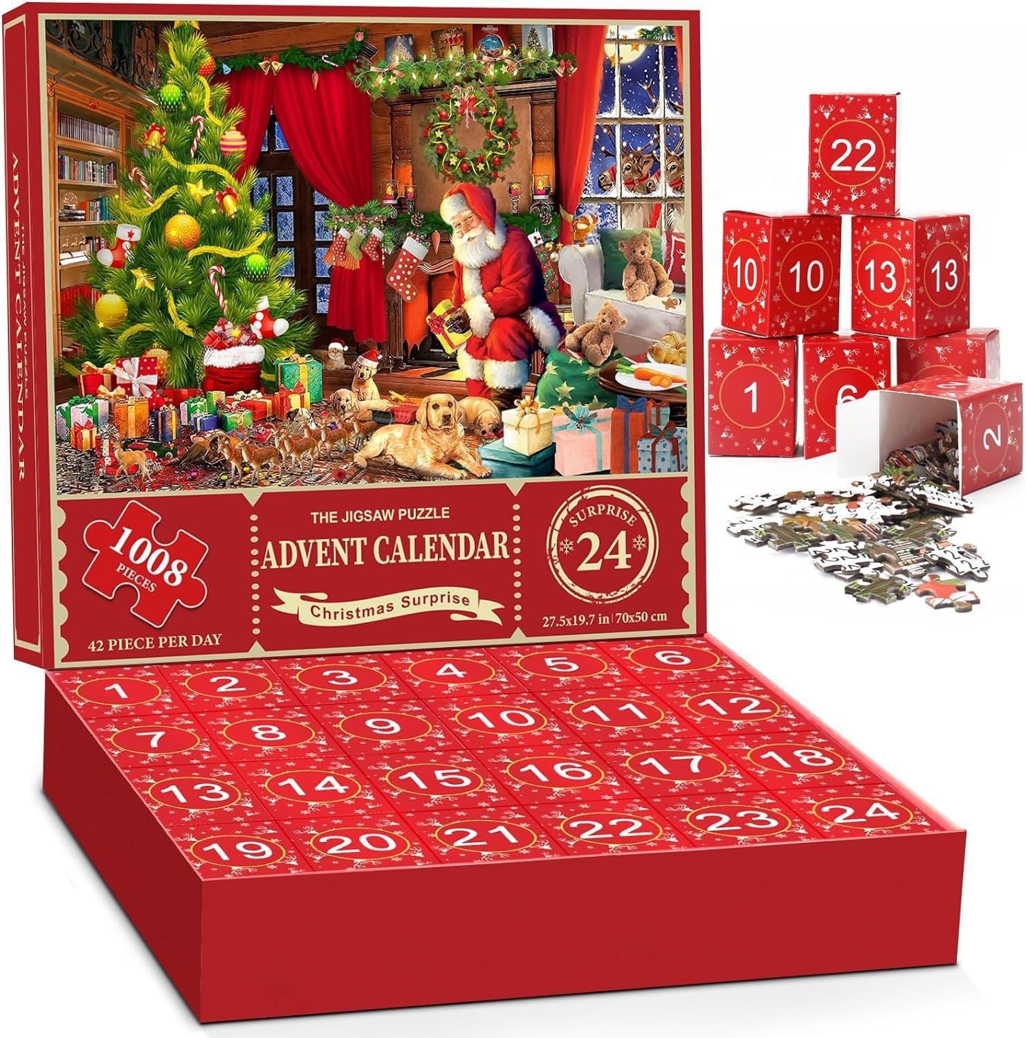 New 25 Boxes Christmas Advent Calendar Puzzle