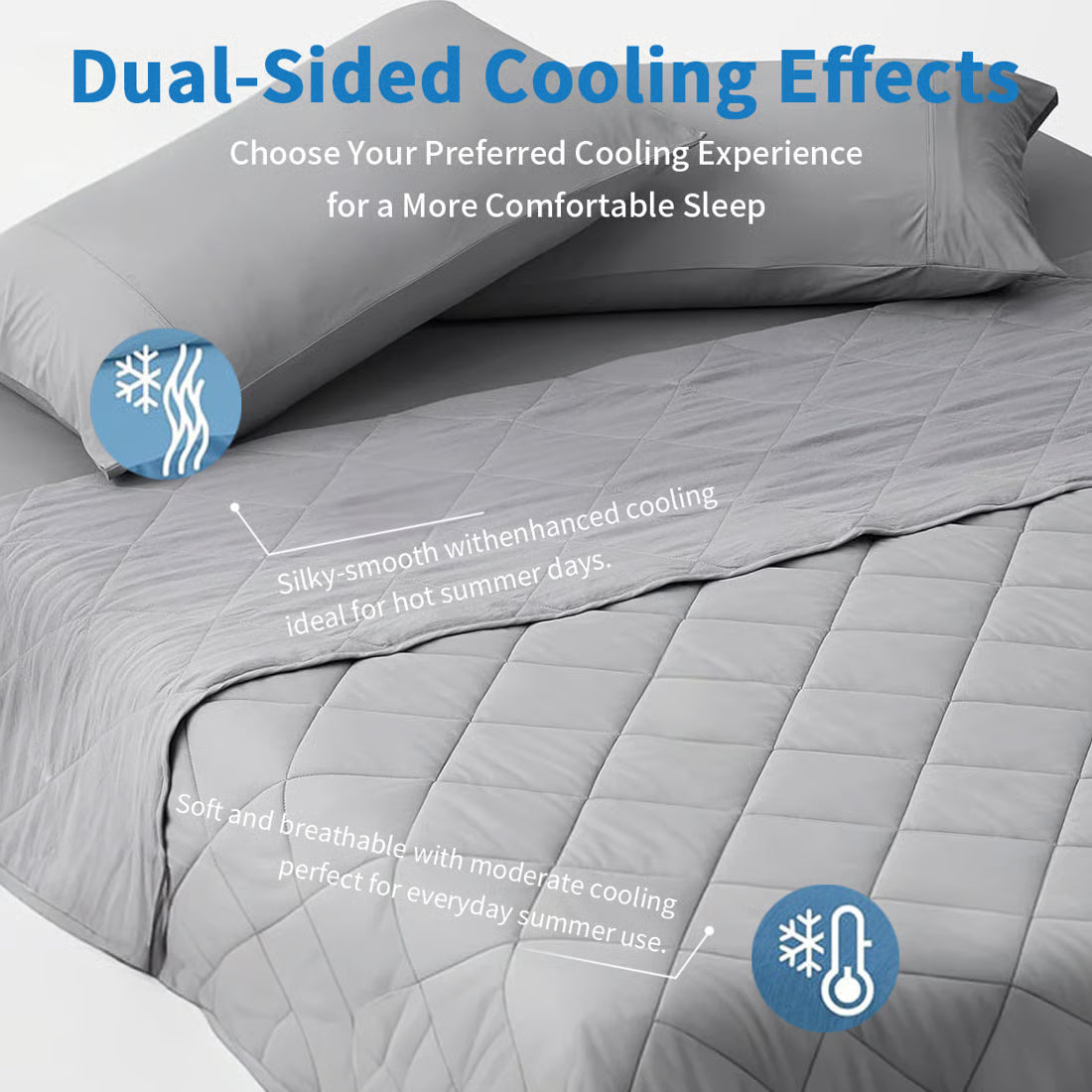 ❄️ Cooling Throw Blanket for Hot Sleepers – Dual-Sided Comfort & Breathable All-Season Cozy! 🔥🛏️