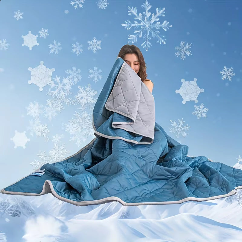❄️ Cooling Throw Blanket for Hot Sleepers – Dual-Sided Comfort & Breathable All-Season Cozy! 🔥🛏️