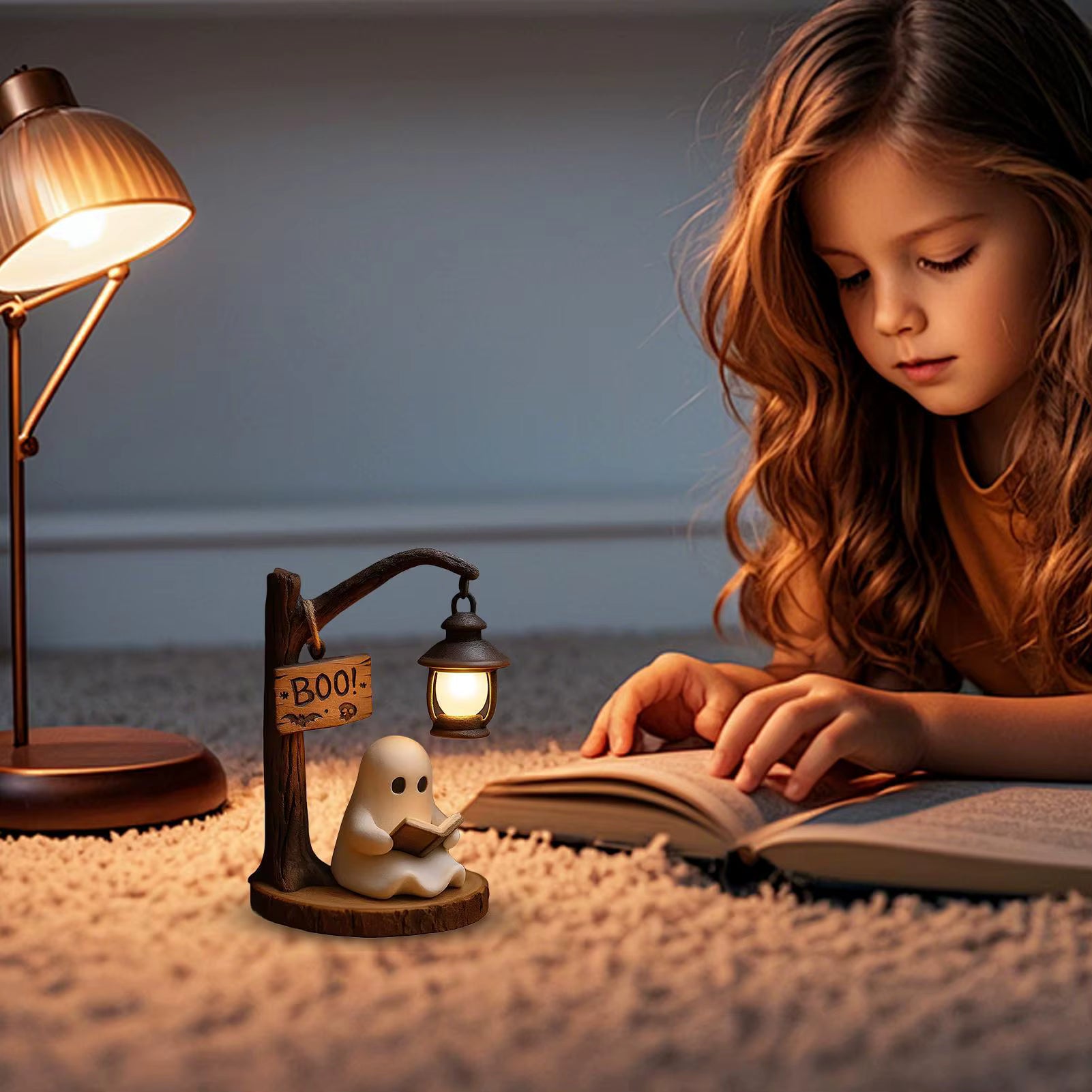 Cute Ghost Reading Lantern - BOO!(✨Same as in the video)