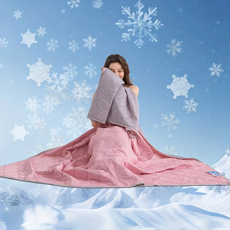 ❄️ Cooling Throw Blanket for Hot Sleepers – Dual-Sided Comfort & Breathable All-Season Cozy! 🔥🛏️