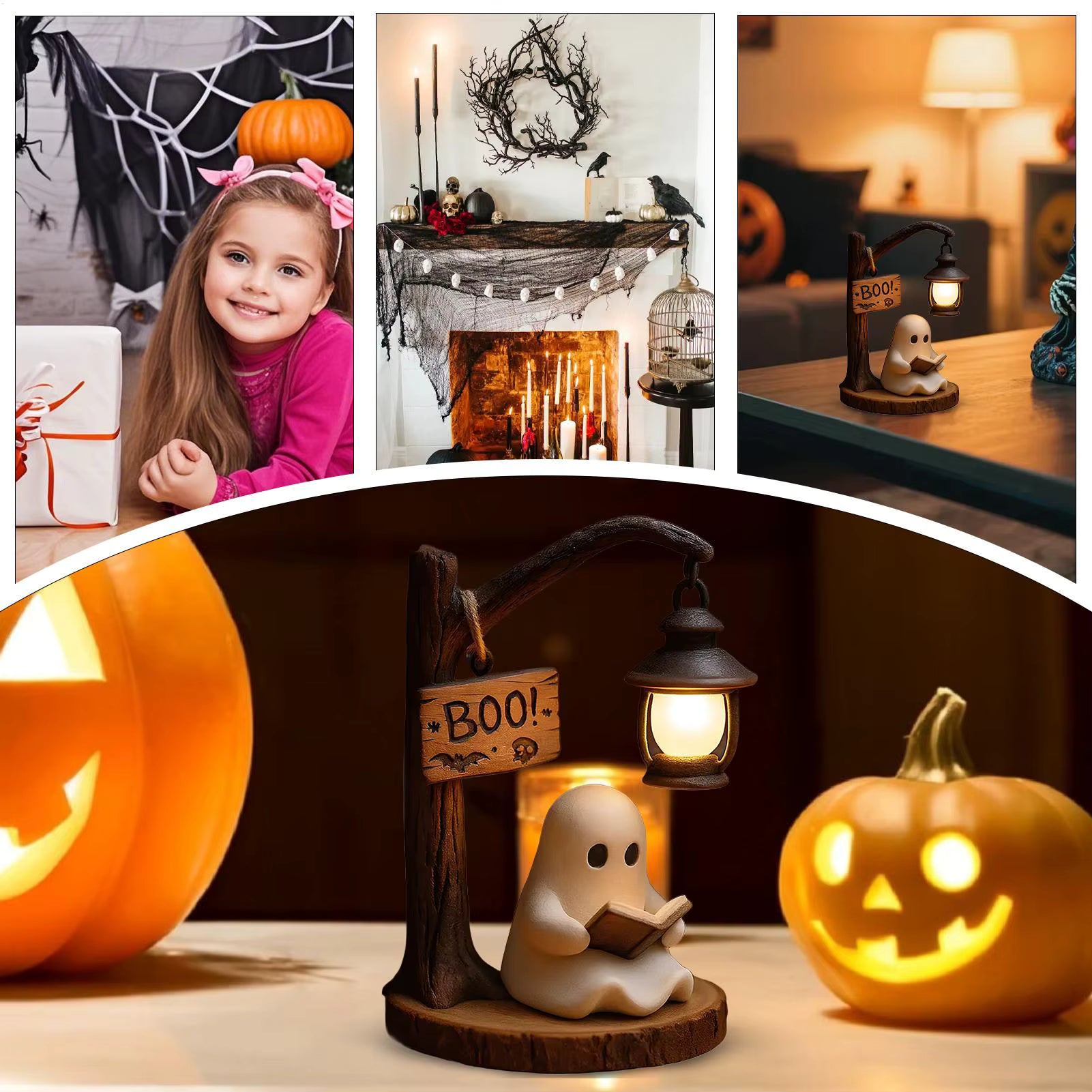 Cute Ghost Reading Lantern - BOO!(✨Same as in the video)