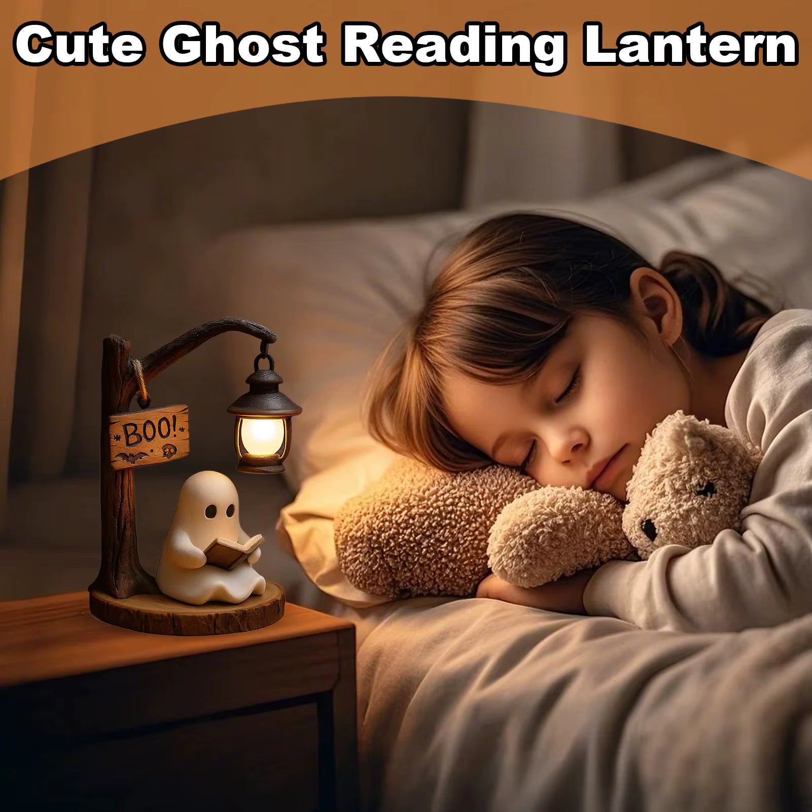 Cute Ghost Reading Lantern - BOO!(✨Same as in the video)