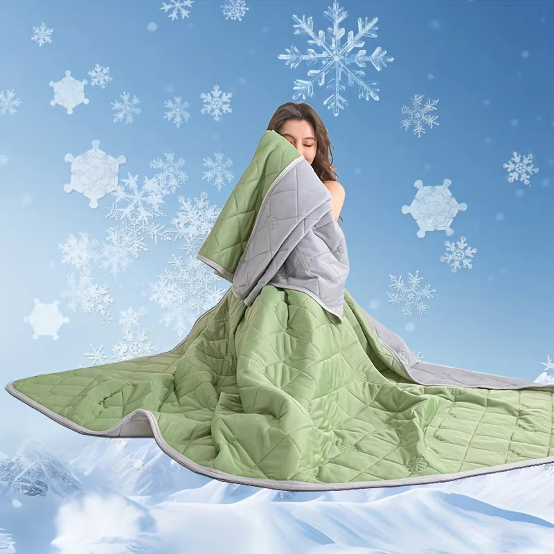 ❄️ Cooling Throw Blanket for Hot Sleepers – Dual-Sided Comfort & Breathable All-Season Cozy! 🔥🛏️