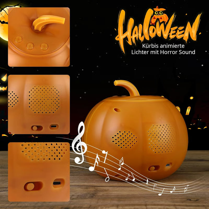 A Halloween horror pumpkin that can talk and sing